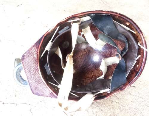 Vintage Texolex Mining Helmet in Good Condition with Premier Brass Headlamp