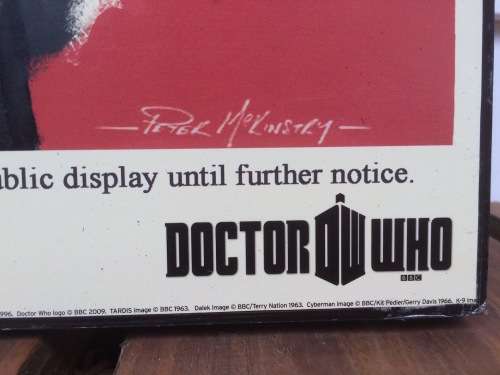 Vintage Style Dr. Who 'TO VICTORY' Poster Mounted on Wood (BBC)
