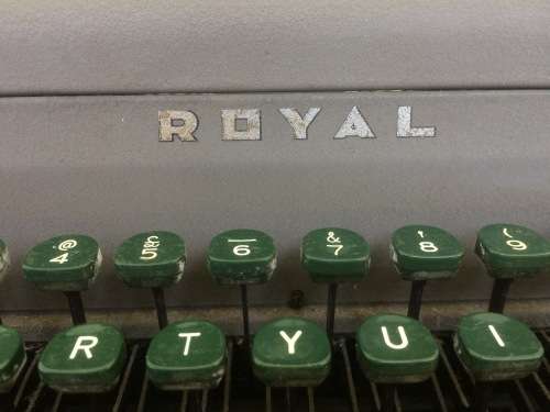 Original Olive Green Royal Senior Companion Portable Typewriter sold WITH RIBBONS!