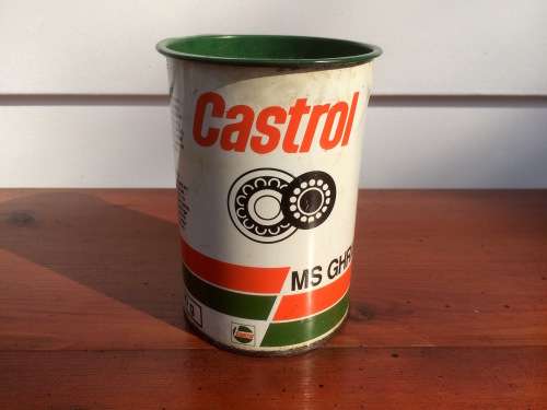 Vintage Bilingual English/Afrikaans Castrol Grease Tin - Mostly Full