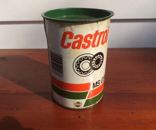 Vintage Bilingual English/Afrikaans Castrol Grease Tin - Mostly Full