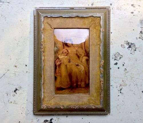 Victorian Crystoleum (Domed glass) 'Mother and Child' by Maud Goodman (1853 -1938)