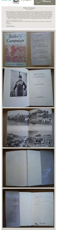 BULLERS CAMPAIGN BY JULIAN SYMONS ANGLO BOER WAR