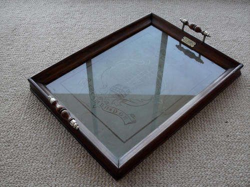 TRAY CRAFTED FROM 1840's BRITISH WARSHIP 'HMS' CAMBRIDGE (HMS WINDSOR)(MARITIME)(NAVY)(SHIPPING)