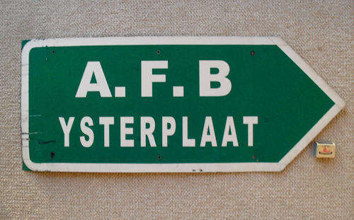 ORIGINAL AIR FORCE BASE YSTERPLAAT SIGN (AFB YSTERPLAAT)(SAAF)