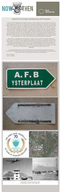 SOUTH AFRICAN AIR FORCE AFB YSTERPLAAT SIGN MIRAGE CHEETAH HERCULES SAAF SADF SANDF NATIONAL SERVICE CONSCRIPTION BORDER WAR GRENSOORLOG BUSH WAR