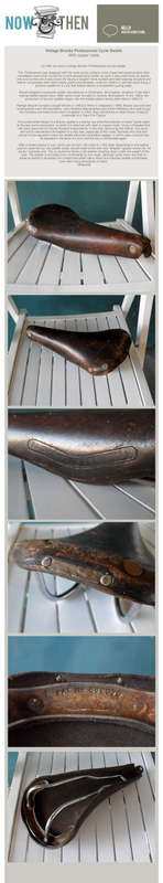 BROOKS PROFESSIONAL LEATHER RACING SADDLE CYCLING SEAT