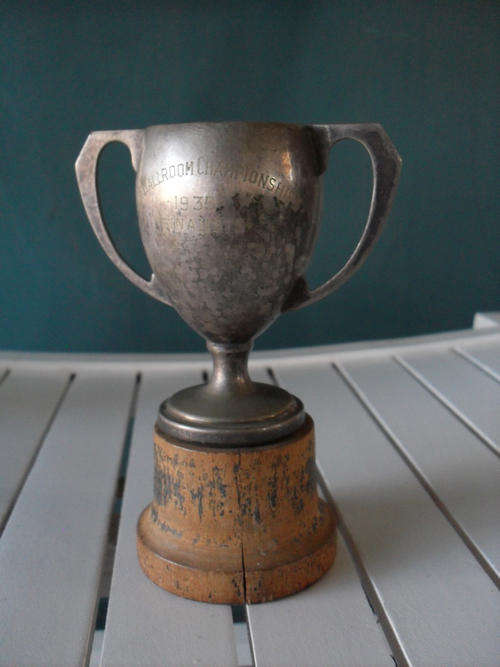 VINTAGE ART DECO 1935 S.A. BALLROOM CHAPIONSHIPS FINALISTS TROPHY (DANCING)