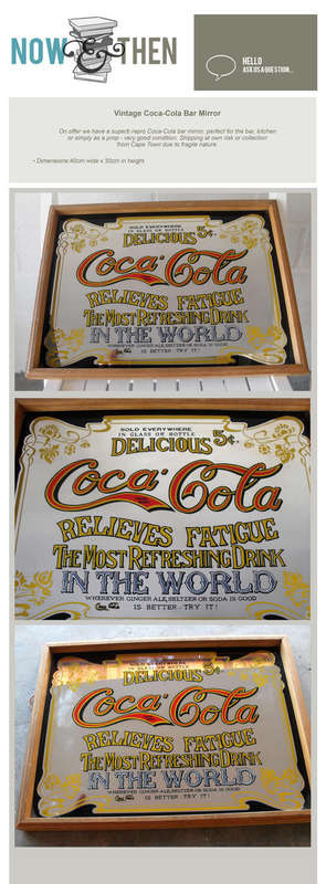 VINTAGE COCA-COLA MIRROR BAR ADVERTISING