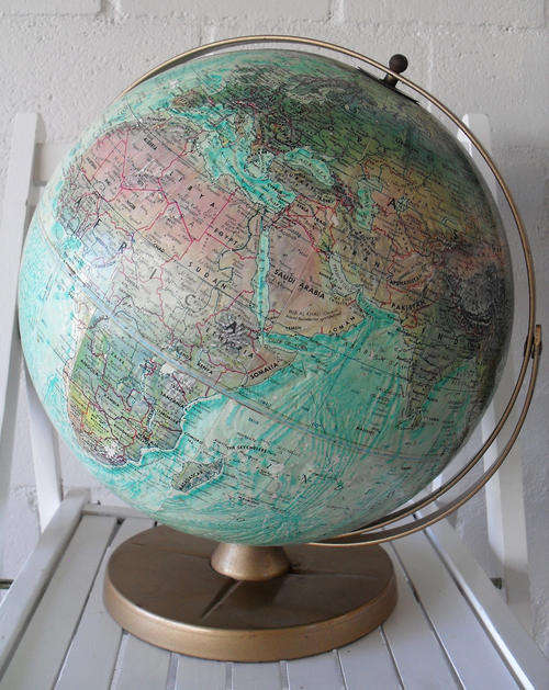 LARGE VINTAGE 12" REPLOGLE WORLD GLOBE