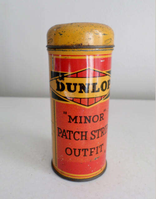 VINTAGE DUNLOP 'MINOR' PATCH STRIP OUTFIT FOR CARS & MOTORCYCLES (OIL CAN-TIN-BOTTLE-GOODYEAR-MICHEL