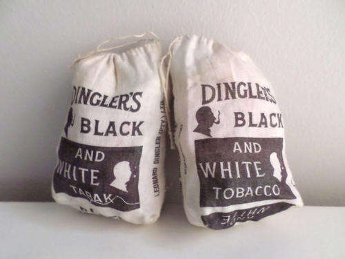 *1/2 YEAR PRICE CUT* VINTAGE DINGLERS BLACK AND WHITE TOBACCO POUCHES