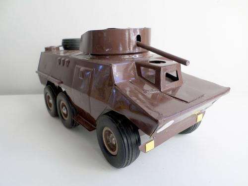 *1/2 YEAR PRICE CUT*ORIGINAL LARGE 1980'S TIN STRIKE TOYS SADF RATEL (BORDER WAR)(SADF)(APARTHEID)