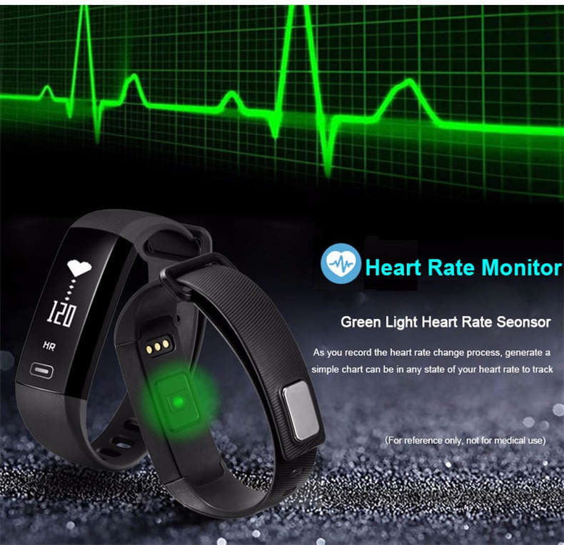 Fitbit Style Waterproof Smartband w/ Built-in Blood Pressure Monitor & Real-Time Heart Rate Monitor