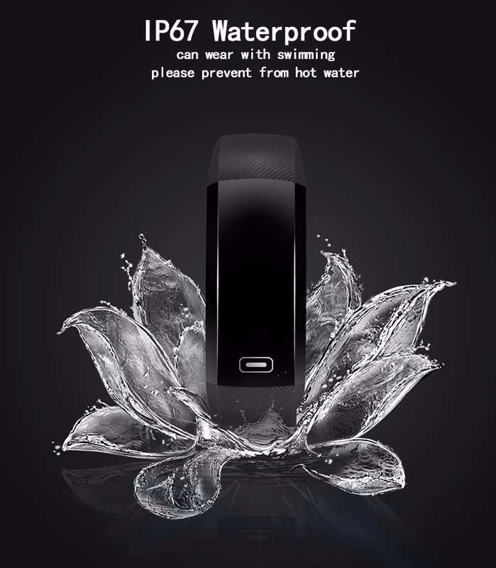 Fitbit Style Waterproof Smartband w/ Built-in Blood Pressure Monitor & Real-Time Heart Rate Monitor