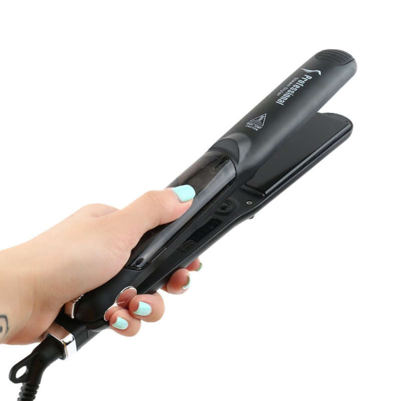 PROMO - 2017-2018 Professional 450F Argan Oil Infusion Steam Flat Iron w/ Fast Heating Ceramic Vapor