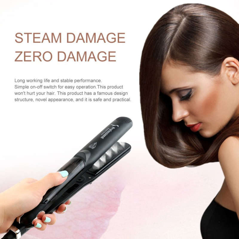 PROMO - 2017-2018 Professional 450F Argan Oil Infusion Steam Flat Iron w/ Fast Heating Ceramic Vapor
