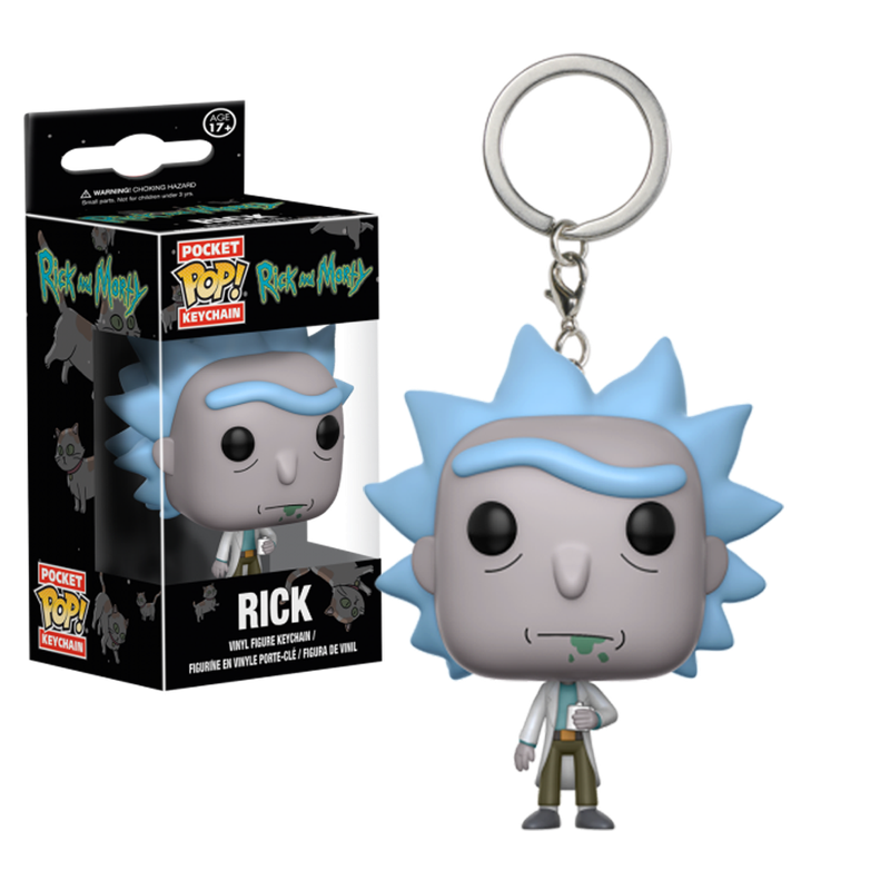 Premium Vinyl Pop Rick and Morty Caricature Rick Trendy Keychain *REAL ALL-IN R1 AUCTION*