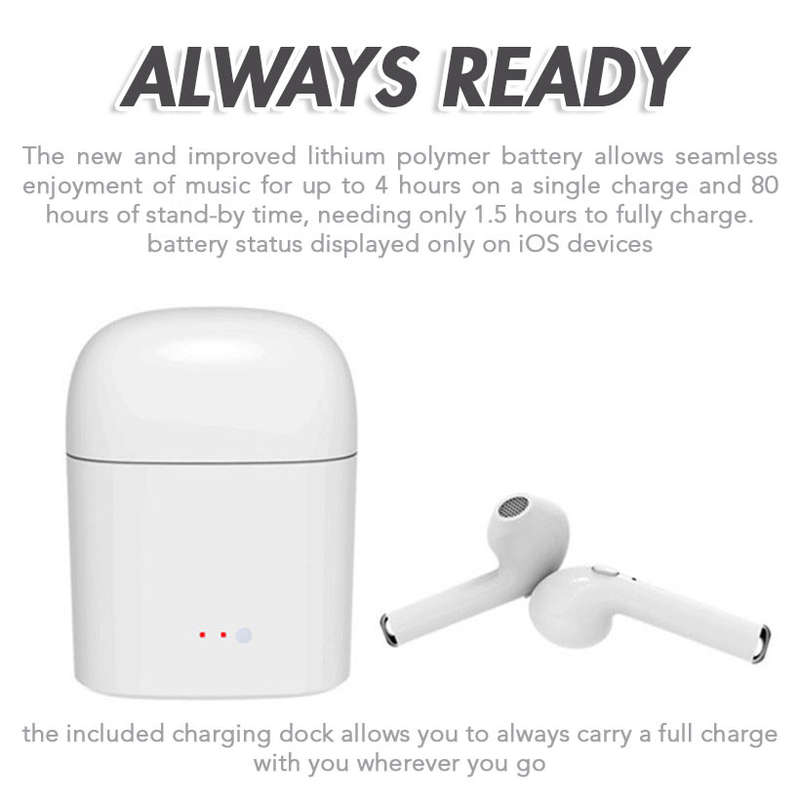 AirBuds Wireless Earbuds | Built-In Mic | Intelligent Noise Cancellation | incl. Charging Dock