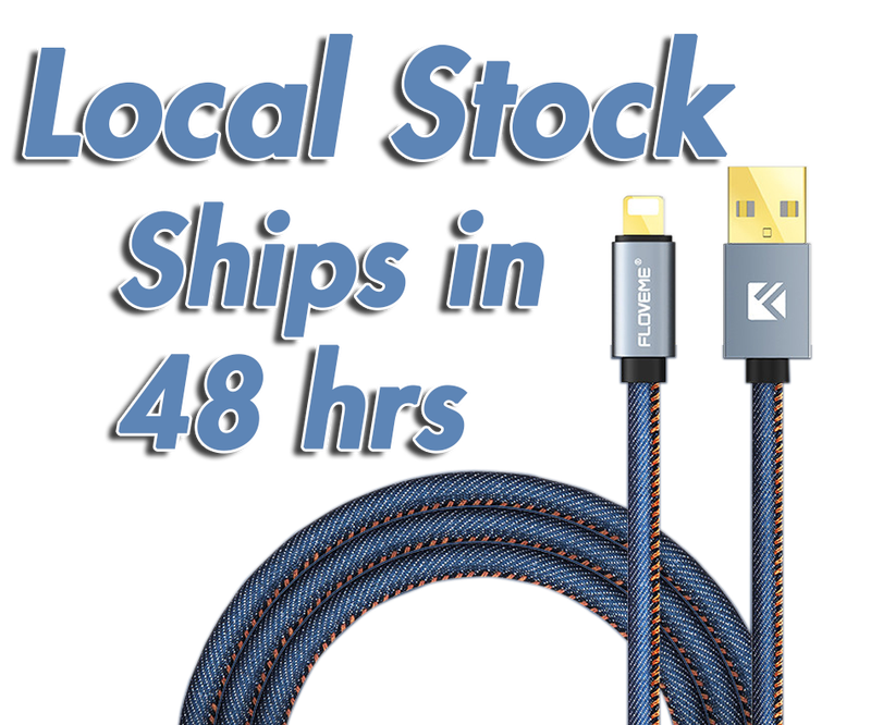 Apple Lightning-to-USB Cable | Durable Denim Design | 18K Gold Plated  | 5V 2.1A | LOCAL STOCK