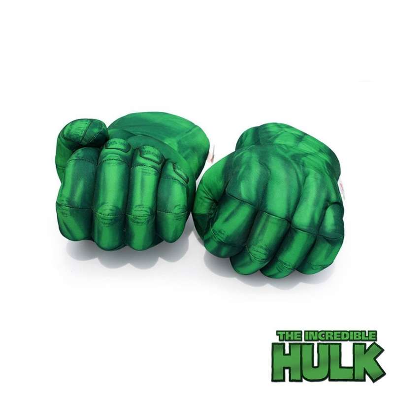 Incredible Hulk SMASH Plush Gloves | 11" Soft Plush | Fits Most Kids & Some Adults