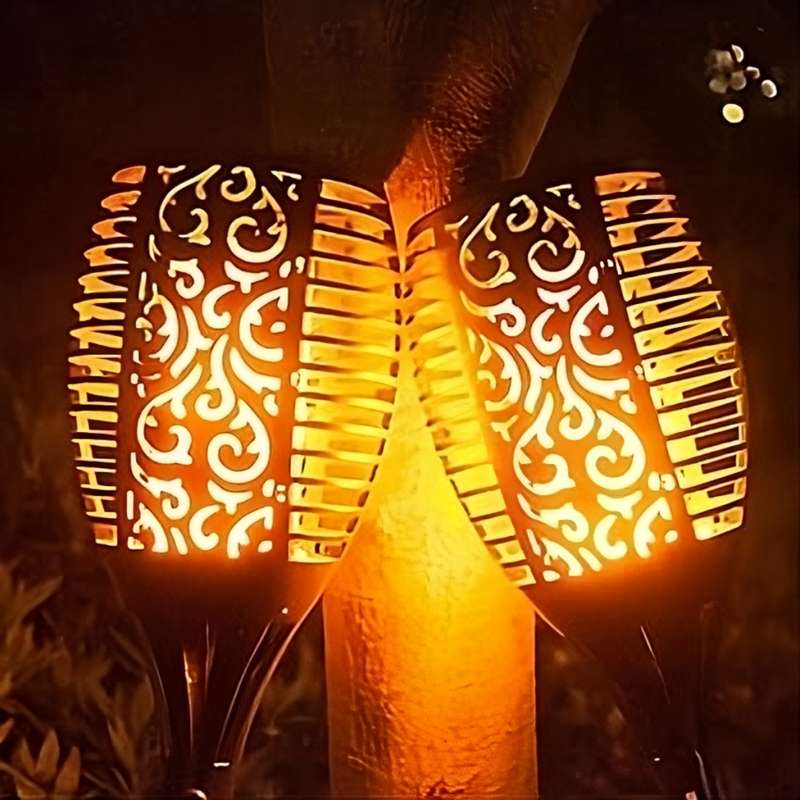 Solar Flame Sensor Activated LED TIKI TORCH Lights  XF-6017