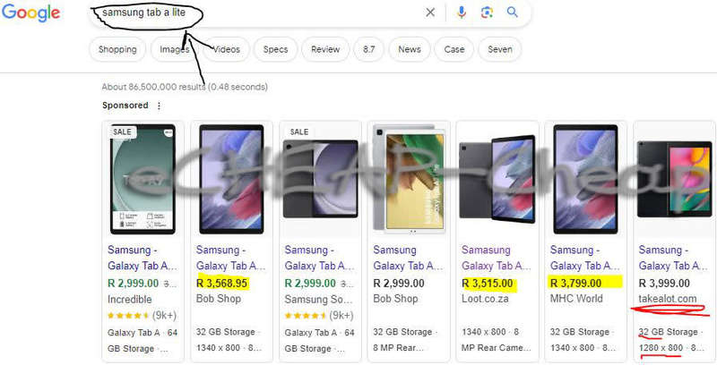 SAMSUNG Galaxy Tab A7 Lite (8.7`, LTE) 32 GB ROM & 3 GB RAM (Up to 1 TB Memory Card)