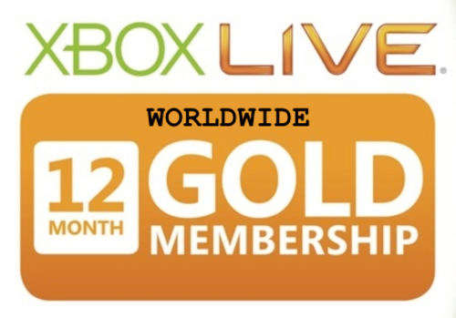 Microsoft Xbox Live 12 months GOLD membership - Works with all gamertags