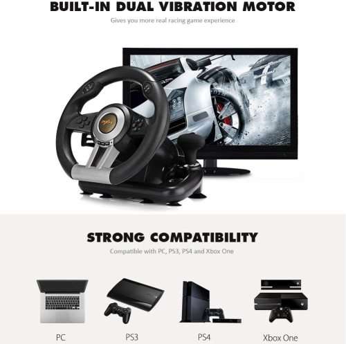 PXN V3 Pro Steering Wheel for PC/PS3/PS4 and XBOX