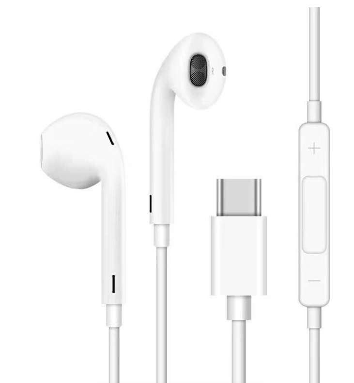 Type-C Earphones / With Microphone-White