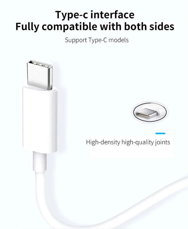 Type-C Earphones / With Microphone-White