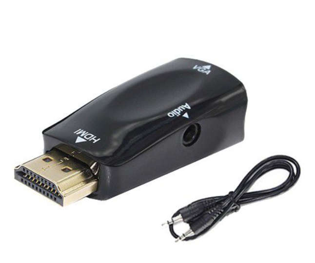 HDMI TO VGA + Audio Converter (Glass Box)