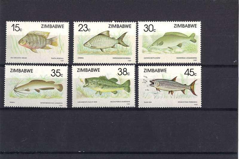 Zimbabwe - 1989  Fish - Full Set (MNH)