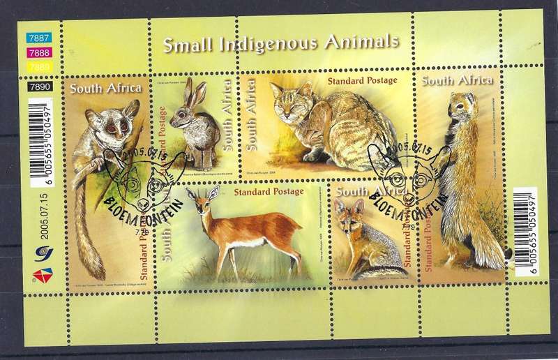South Africa - 2005 - Small Indigenous Animals - CTO