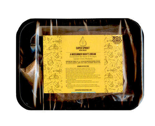 Micro Green tray (A Midsummer nights dream) HOT! Mustard Cress (GMO free, 100% Organic).