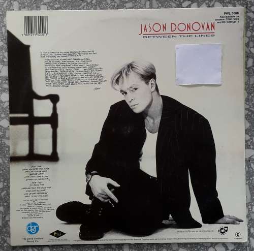JASON DONOVAN - BETWEEN THE LINES Vinyl, LP, Album Country: South Africa Released: 1990