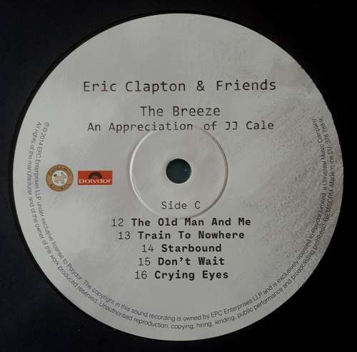 ERIC CLAPTON and FRIENDS - The Breeze(an appreciation of JJ CALE) LP, Vinyl,180g: EUROPE 2014
