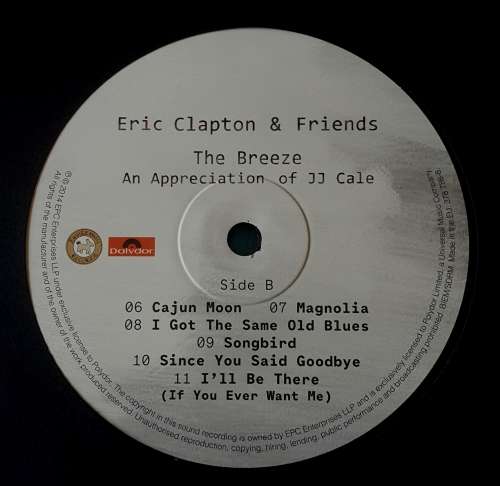 ERIC CLAPTON and FRIENDS - The Breeze(an appreciation of JJ CALE) LP, Vinyl,180g: EUROPE 2014