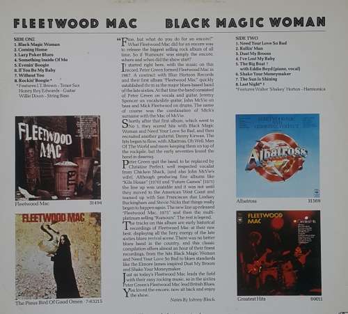 FLEETWOOD MAC - BLACK MAGIC WOMAN Vinyl, LP, Compilation, Stereo Country: UK Released: 1980