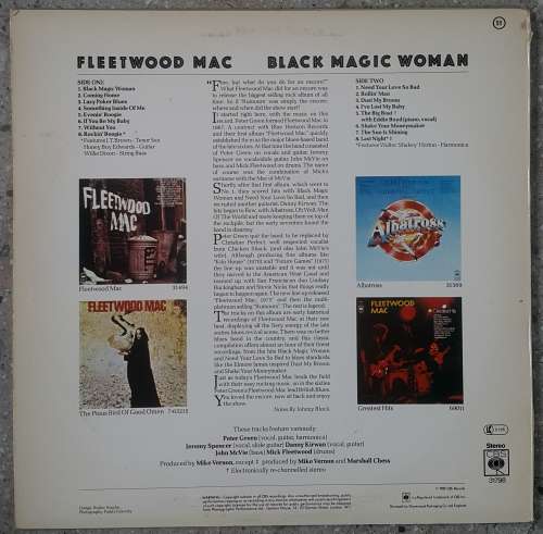 FLEETWOOD MAC - BLACK MAGIC WOMAN Vinyl, LP, Compilation, Stereo Country: UK Released: 1980