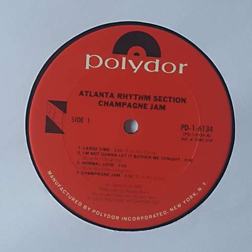 ATLANTA RHYTHM SECTION - CHAMPAGNE JAM Vinyl, LP, Album, Terre Haute Pressing Country: US 1978