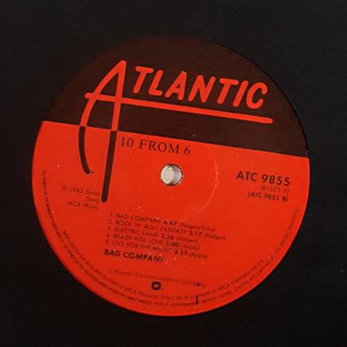 BAD COMPANY - 10 FROM 6 - THE BEST OF Vinyl, LP, Compilation Country: South Africa Released: 1986