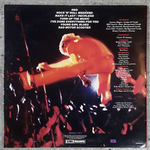 SAMMY HAGAR - ALL NIGHT LONG Vinyl, LP, Album, Country: South Africa Released: 1978