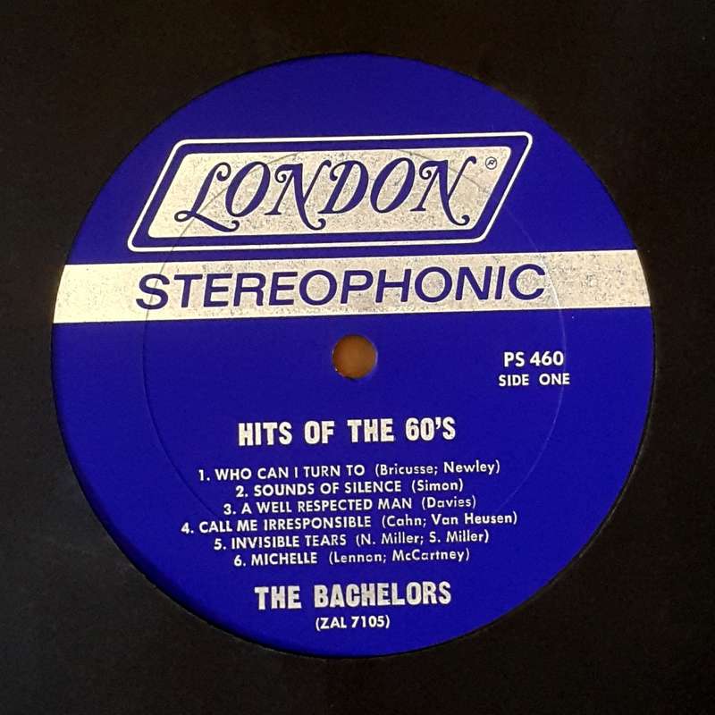 THE BACHELORS - HITS OF THE 60`S Vinyl, LP Country: US