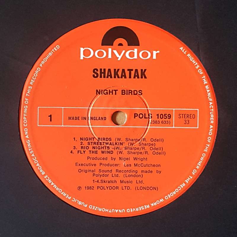 SHAKATAK - NIGHT BIRDS Vinyl, LP, Album Country: UK Released: May 1982