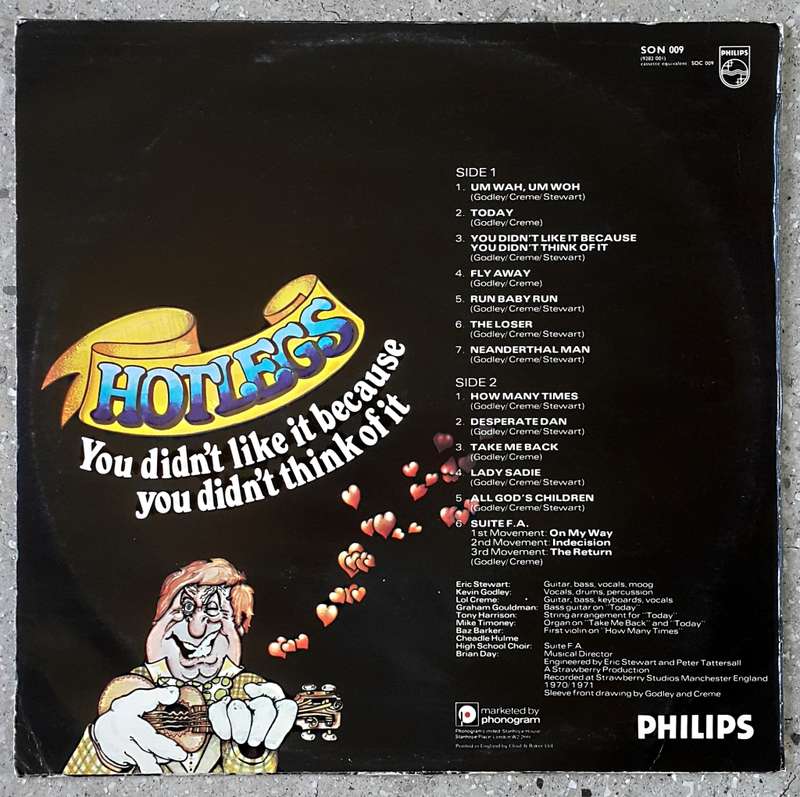 HOTLEGS - YOU DID NOT LIKE IT BECAUSE YOU DIDN`T THINK OF IT Vinyl, LP, Comp. Country: UK 1976
