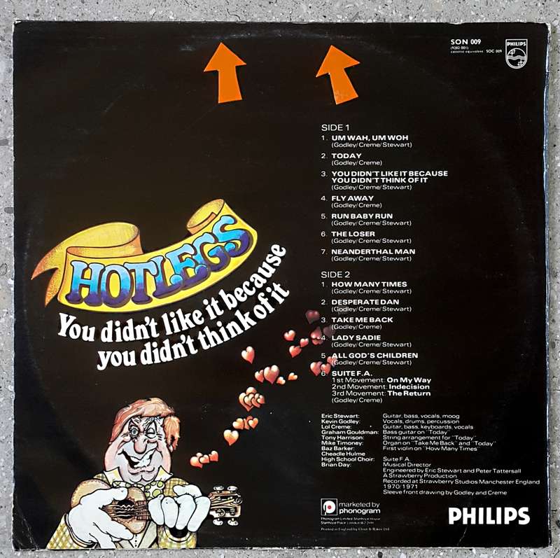 HOTLEGS - YOU DID NOT LIKE IT BECAUSE YOU DIDN`T THINK OF IT Vinyl, LP, Comp. Country: UK 1976