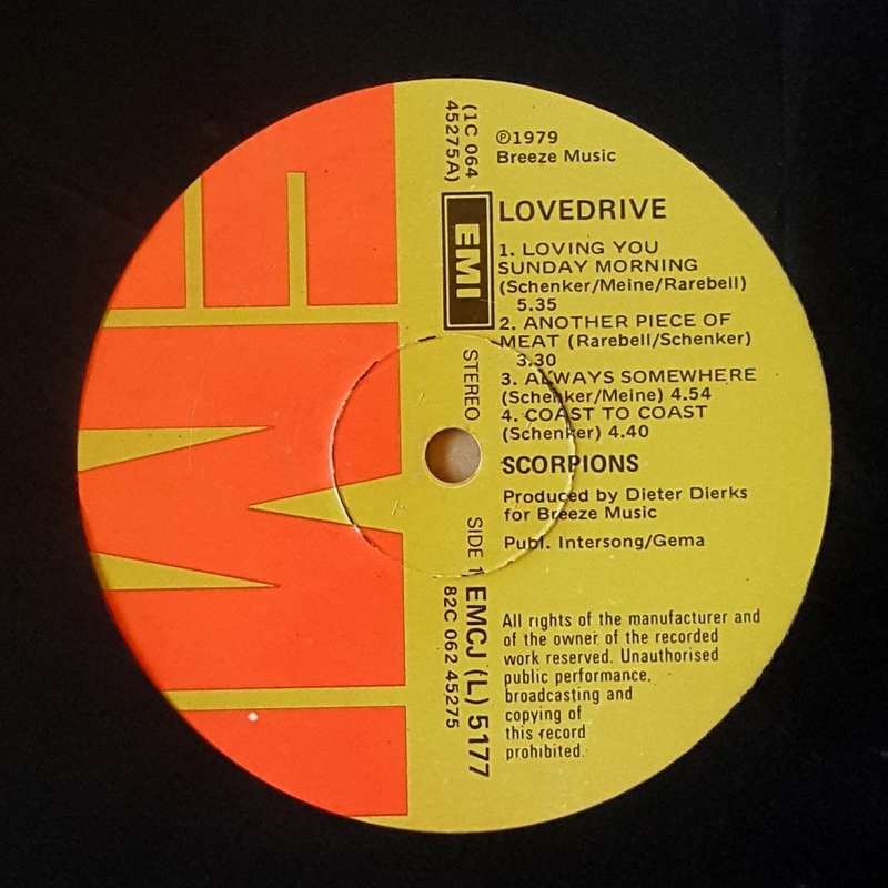 SCORPIONS - LOVEDRIVE Vinyl, LP, Album Country: South Africa Released: 1979