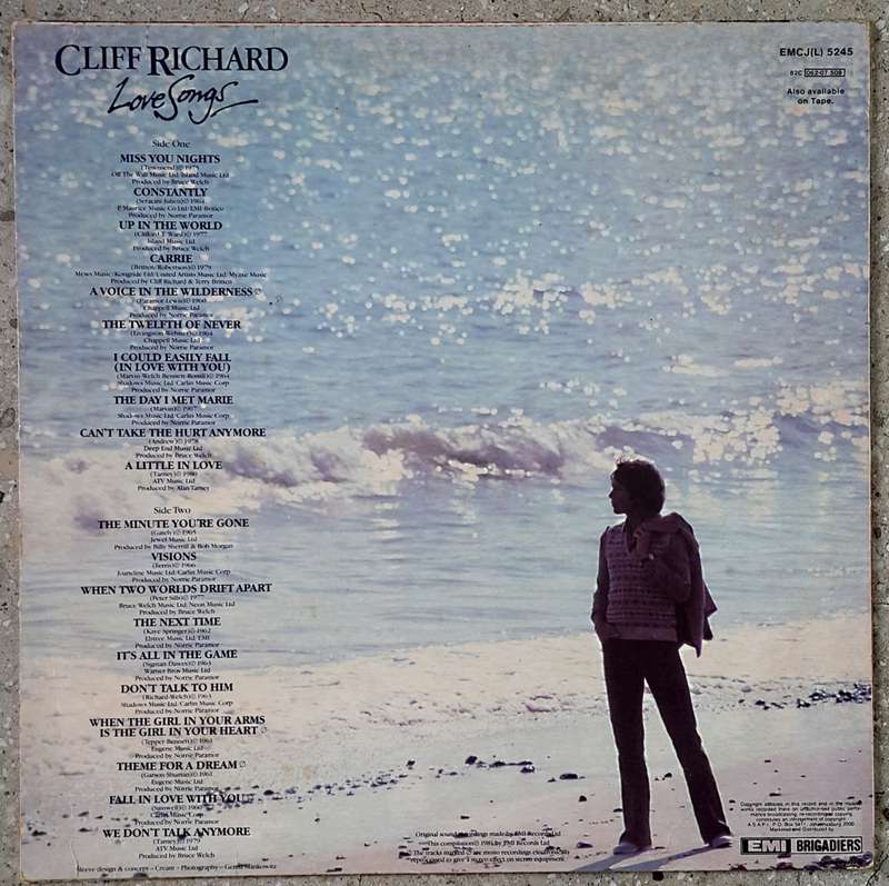 CLIFF RICHARD - LOVE SONGS Vinyl, LP, Compilation Country: South Africa Released: 1981