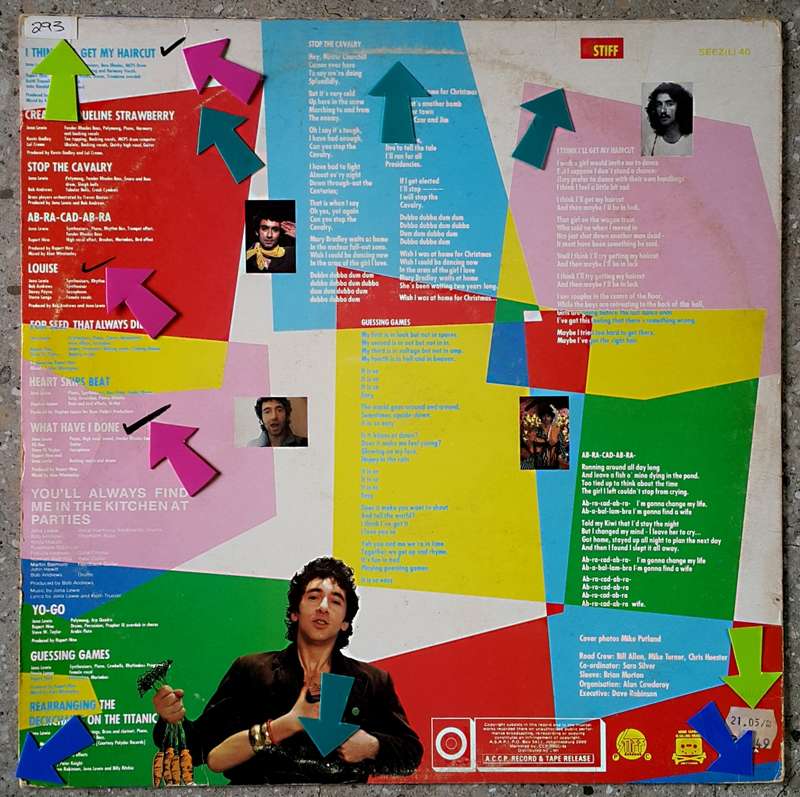 JONA LEWIE - HEART SKIPS BEAT Vinyl, LP, Album Country: South Africa Released: 1982